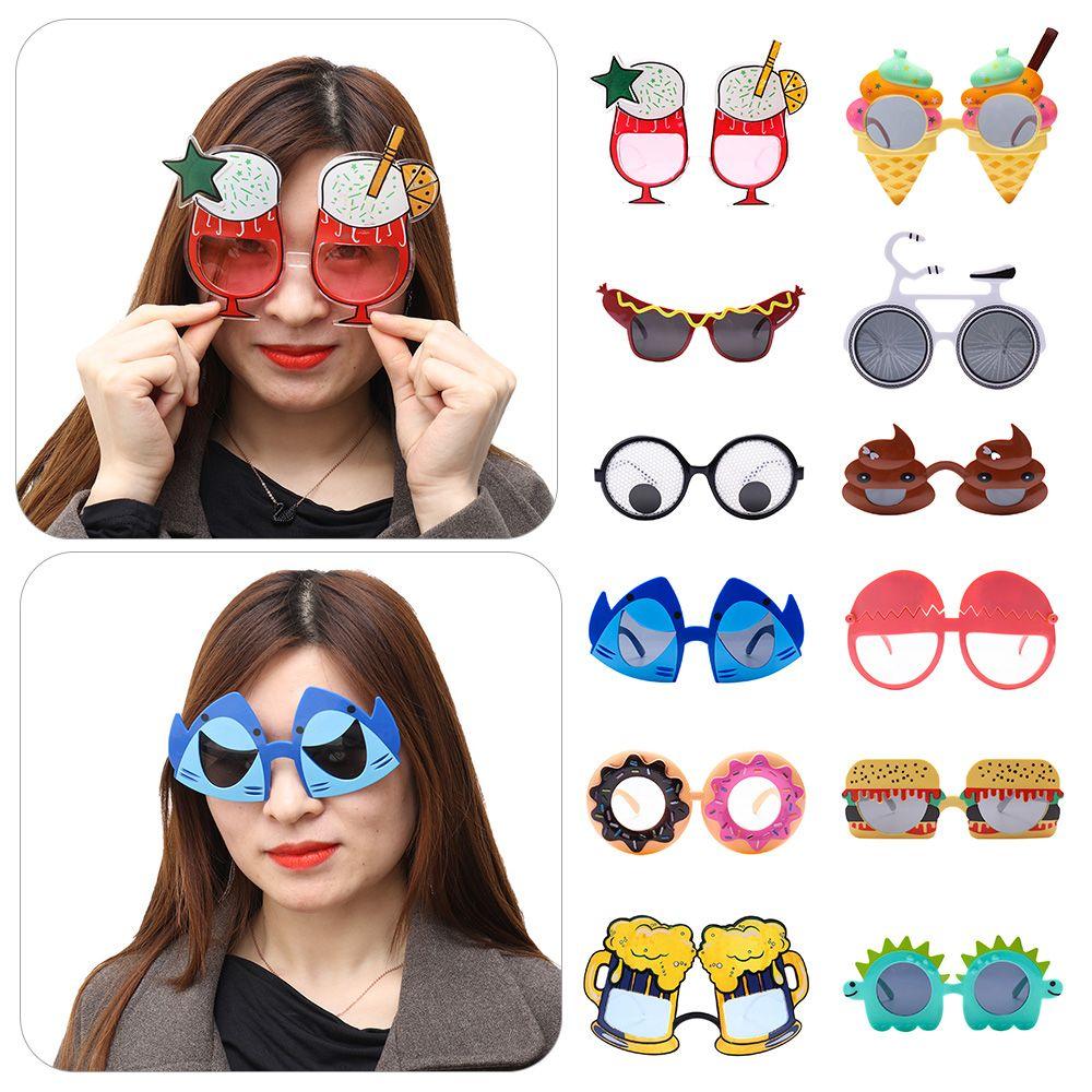 Funny Sunglasses Big Frame Ice Cream Pineapple Sun Glasses Women Holiday Celebration Party Decorative Eyeglasses Selfie Props