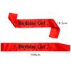 Gifts Glitter Party Decoration Ribbons Birthday Girl Shoulder Girdle Satin Sash
