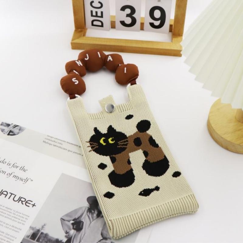 Customized Knitted Wrist Handbag Hand Carry Portable Storage Versatile Casual Gift Bag Single Shoulder Oblique Span Bag