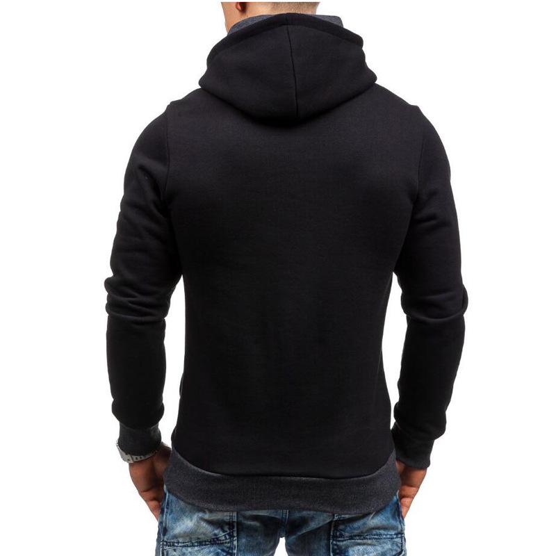 Men's Asymmetrical Zipper Hoodie - Autumn/Winter Collection, Multiple Colors
