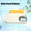 Платформа для жердочки для птиц Пластиковая подставка для жердочки для попугаев Полка с кормушкой Аксессуары для клетки для попугаев Кореллы Неразлучники Волнистые попугайчики