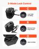 Motorcycle Side Case 46L (23L*2) Universal ABS Motorcycle Saddle Case, Waterproof Detachable Left & Right Motorbike Side Boxs with Security Lock for