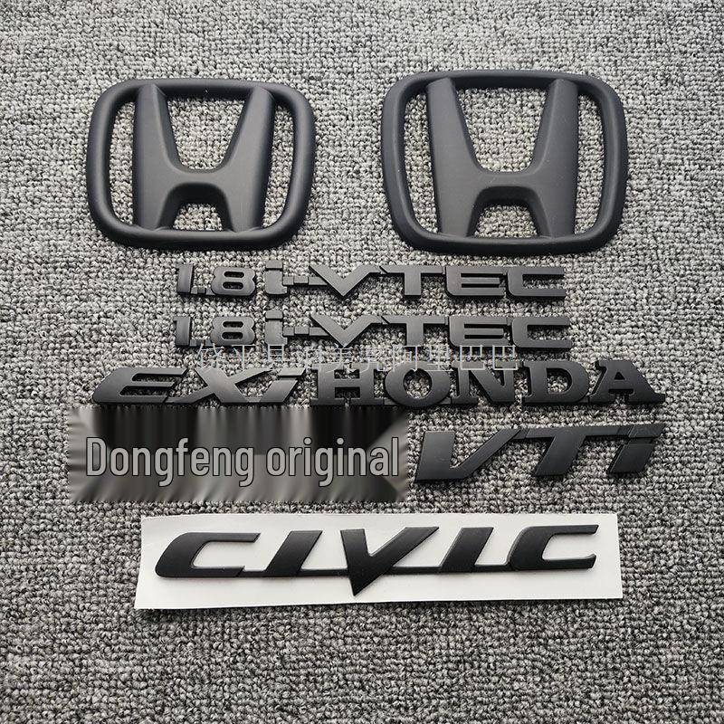Эмблема '1.8 i-VTEC' на боковое крыло Civic 8-го/9-го поколения, матово-черная