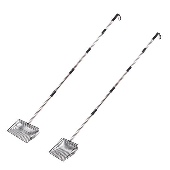 Chicken Poop Scooper 4-in-1 Poultry Litter Scoop with Handle Litter Sifting Shovel for Chicken Coop Pet Waste Cleaning