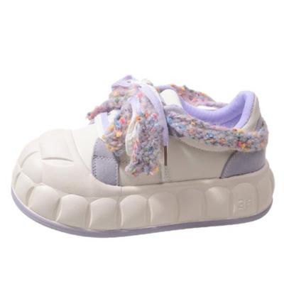 Модные женские вулканизированные туфли 5 см Kawaii, новые весенние дизайнерские спортивные туфли на платформе со шнуровкой, удобные повседневные женские туфли для отдыха на природе