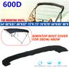 Waterproof 600D 3/4 Bow Bimini Top Boot Cover No Frame Yacht Boat Cover With Zipper Anti UV Dustproof Cover Marine Accessories