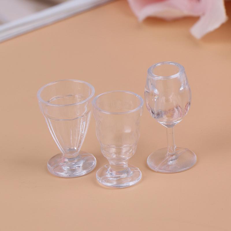 17 шт./компл. 1:12 Миниатюрная прозрачная посуда для кукольного домика Игрушки для самостоятельной кухни