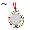 Personalized Family Picture Pendant Christmas Pictures Frame Hanging Ornaments, Wooden Red Green White Dots Photo Pendants, Polka Dot Holiday