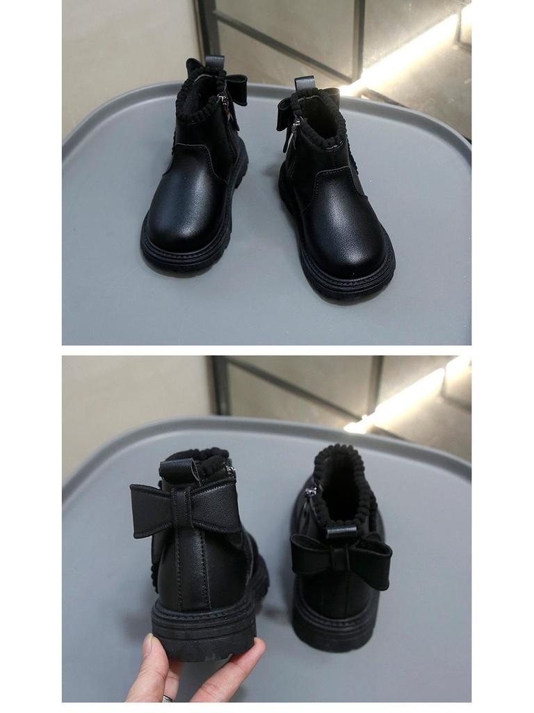 Модные мартинсы для девочек: Осень/Зима 2025 с Мягкой Подошвой и Вельветом, Дизайн Принцессы до Щиколотки.