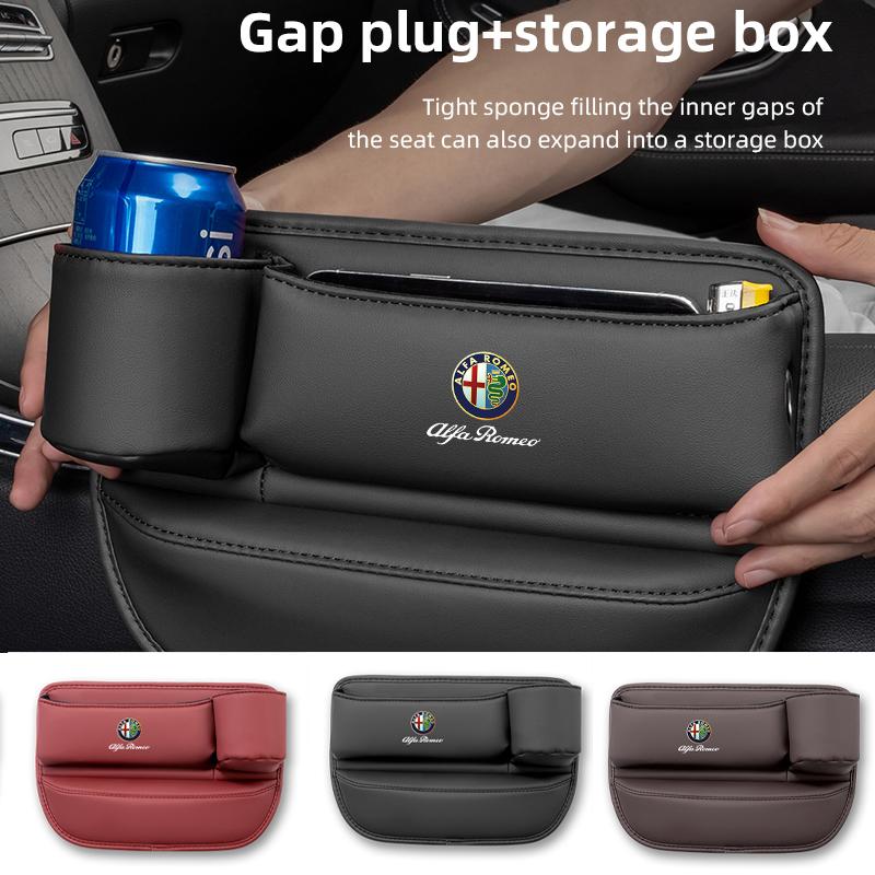 Car Seat Crack Filling Storage Box Auto Water Cup Phone Holder For Alfa Romeo 156 159 147 4C 8C 166 Giulia Giulietta MitoGF8