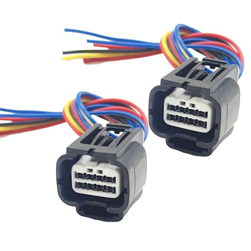 7283-2764 2Pcs Headlight Headlamp Connector Adapter Harness Cable Wire Wiring Plug Pigtail Fit for Honda CR-V 2017 2018-2022