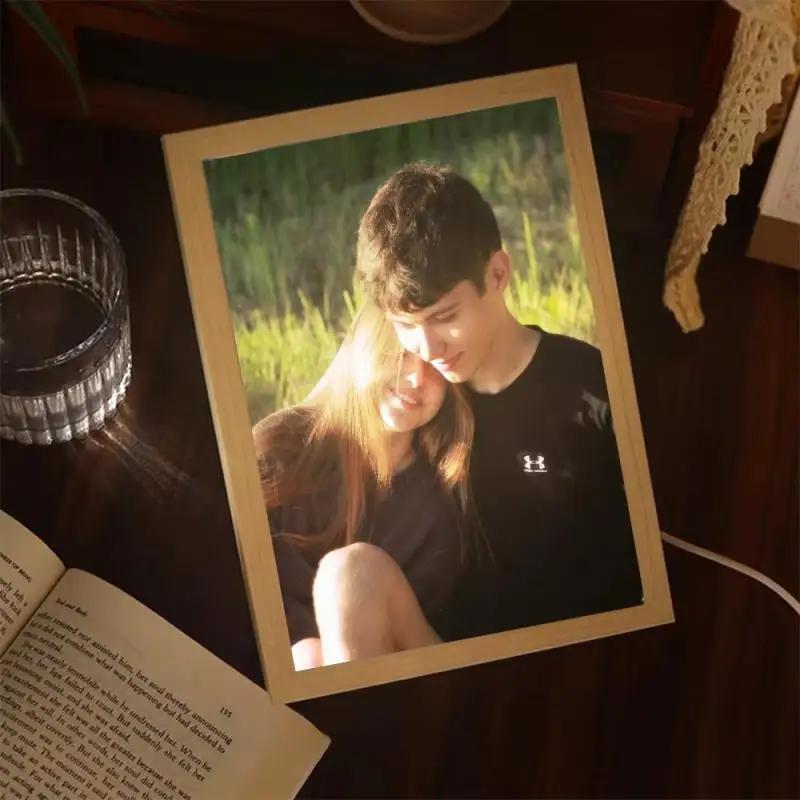 Набор фоторамок-лайтбоксов со светодиодной подсветкой для современного домашнего декора, преображает эскизы волшебством цветного света