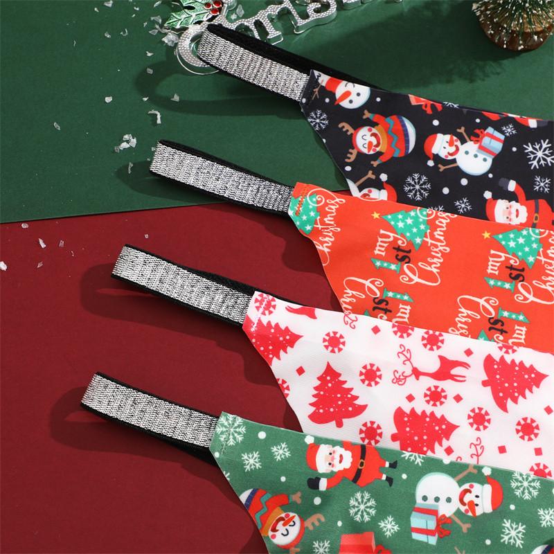 Christmas Underwear FINETOO Ice Silk Panties for Women Seamless G-string Christmas Festival Underwear XS-XL