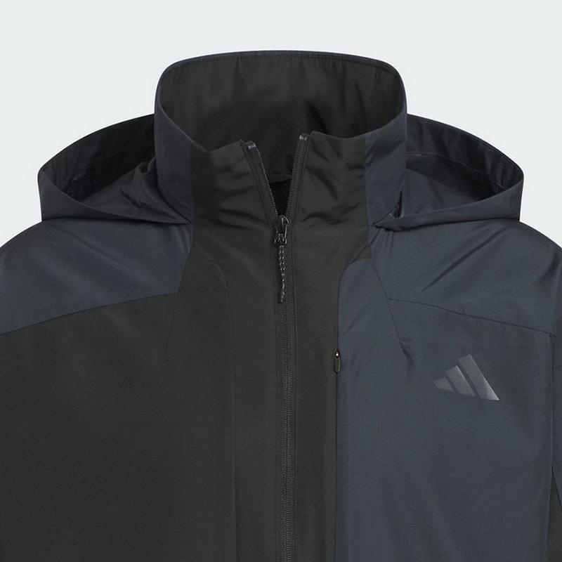 adidas Мужская ветрозащитная теплая вязаная куртка с капюшоном и длинным рукавом KF0642