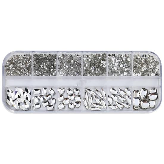 1 Box Sparkling with Rhinestones Nail Create Stunning 3D Nail Art Shiny Faux Crystal