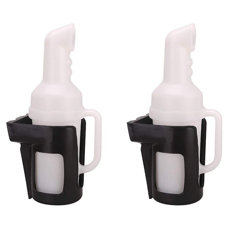 HOES-2X For Golf Cart Sand Bottle For EZGO Club Car Divot Filler Sand Bottle Kit With Rattle Proof Holder For Golf B