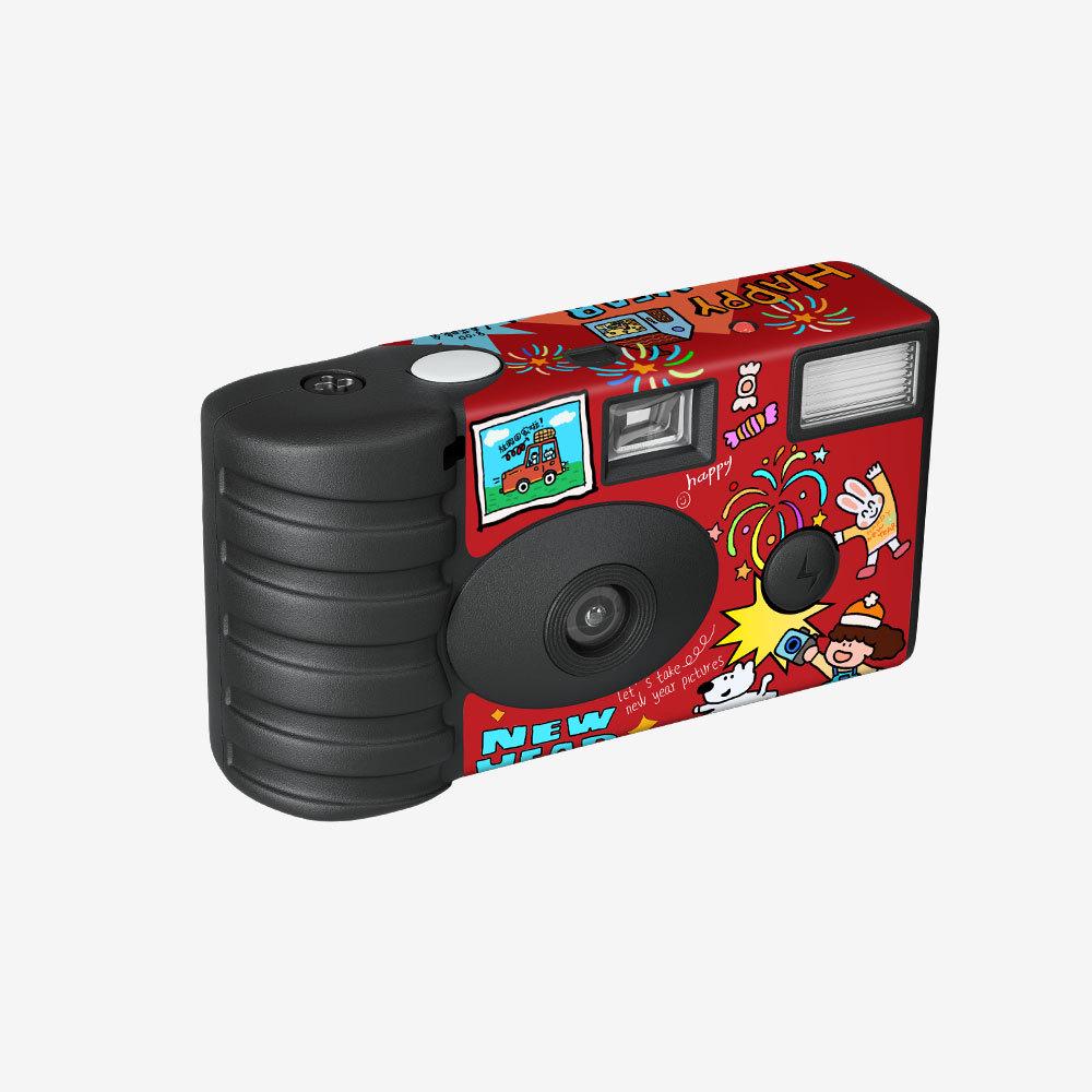 Red New Year Disposable Film Camera - 27 Exposures, Custom Logo Option