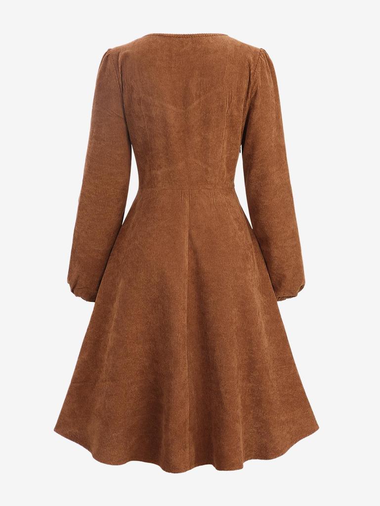 Rosegal Plus Size Ribbed Textured Lace Up Asymmetrical Dress