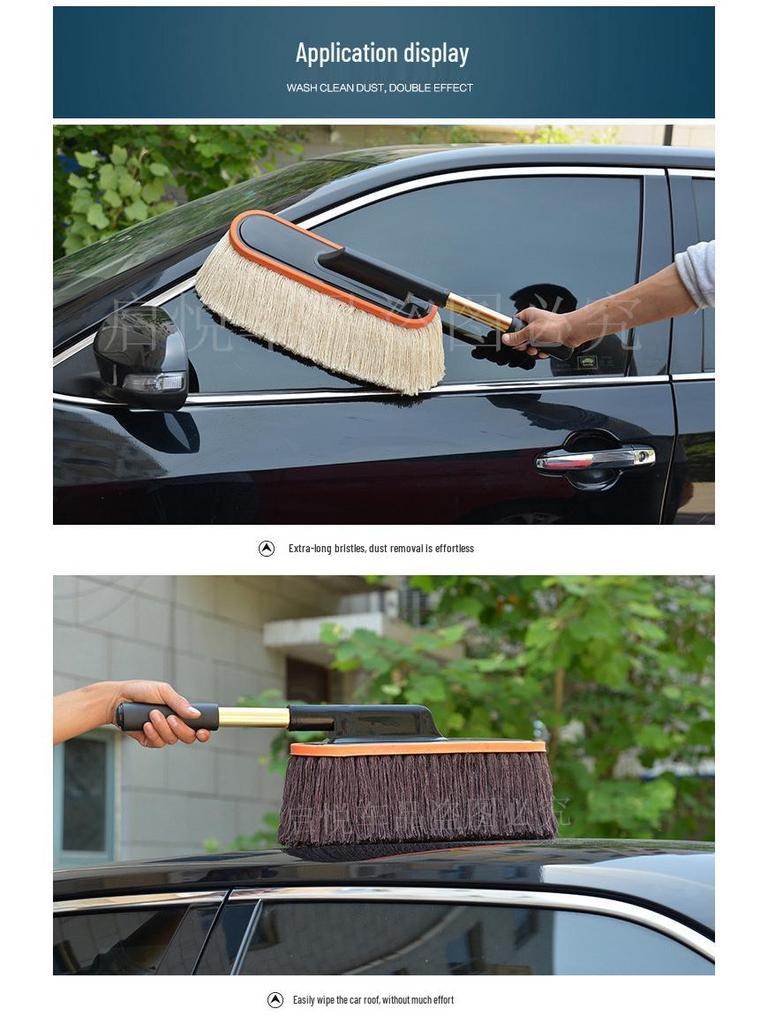 Телескопическая щетка для автомобиля и пыльник с хлопковой нитью для мытья, удаления пыли и вощения