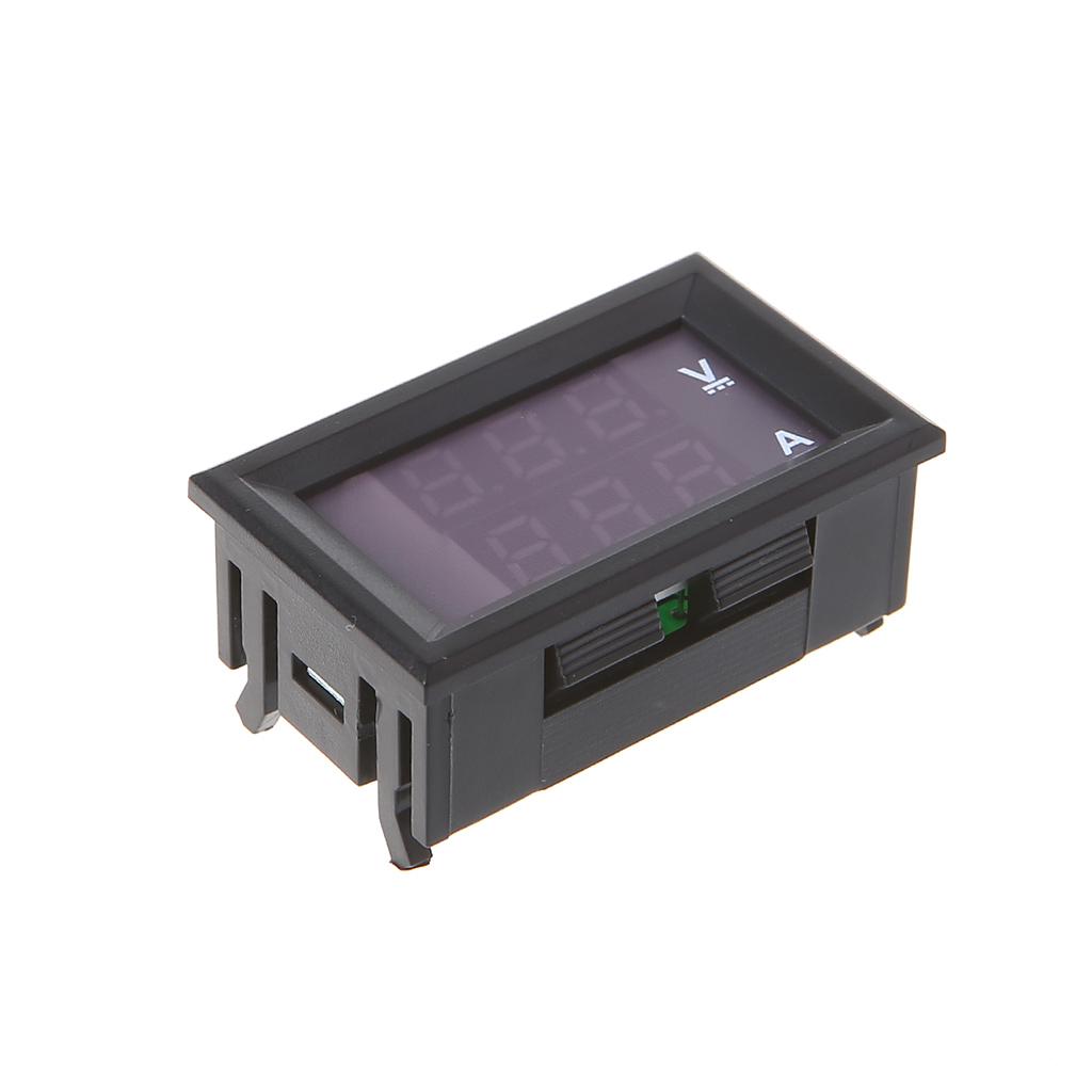 0.28'' Digital Voltmeter Ammeter DC 100V 50A Voltage Current Shunt Volt Amp Meter Tester 3 Bits Dual LED Display Pan