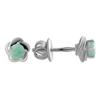 Silver Earrings with Natural Emerald 0.518ct (2058786)