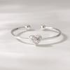 JEWNEL Silver925 Aria Cubic Mini Heart Finger Ring Open Ring Silver Ring