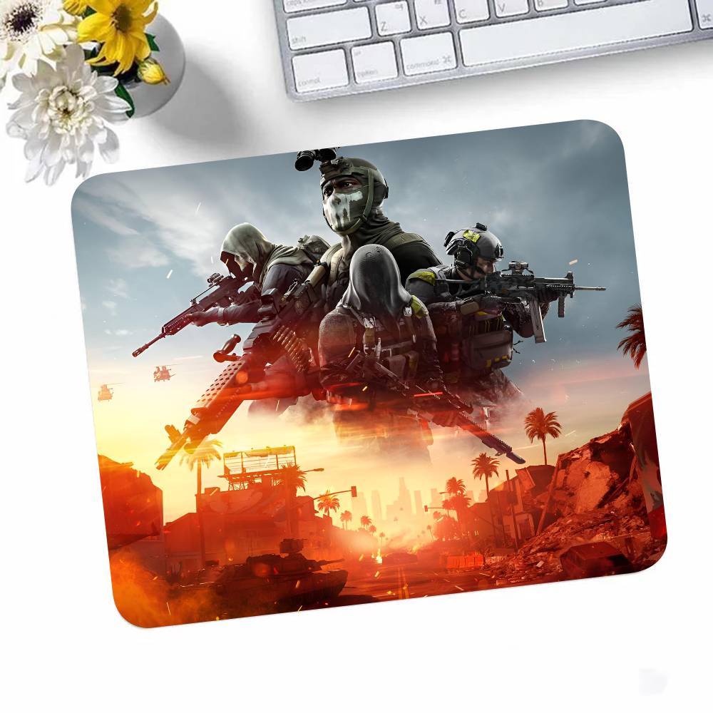 Игровой B-Battlefield 6 Коврик для мыши Маленький с заблокированным краем Коврик для мыши Для геймеров Настольный коврик для компьютера Прямоугольный Противоскользящая резина