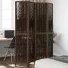 VidaXL Room Divider 4 Panels, Room Separator, Privacy Screen, Folding Screen Bedroom Living Room, Dark Brown 358659