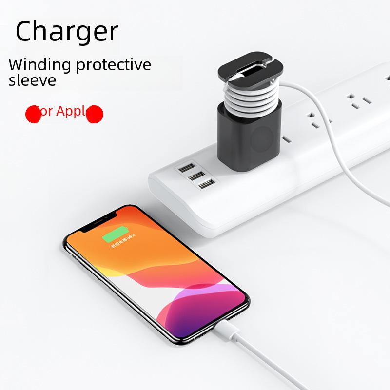 Silicone Protective Cover & Cable Winder for Apple USB-C Fast Charger 20W/18W