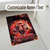 Personalized Crystal Velvet Carpet,Rammstein Custom Printed Name, Plush Area Rug For Home Indoor Decor