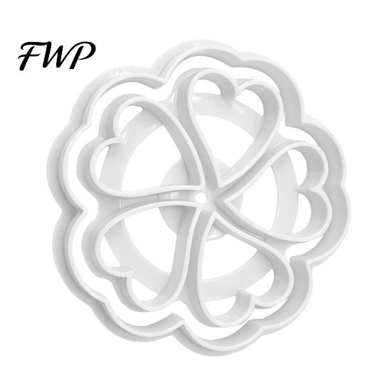 Easy Release Pastry Stamps 3D Printed Flower Cookie Cutter, Petal Patterns Safe PLA Mold, Three Dimensional Floral Molds Reusable DIY Clay Crafts
