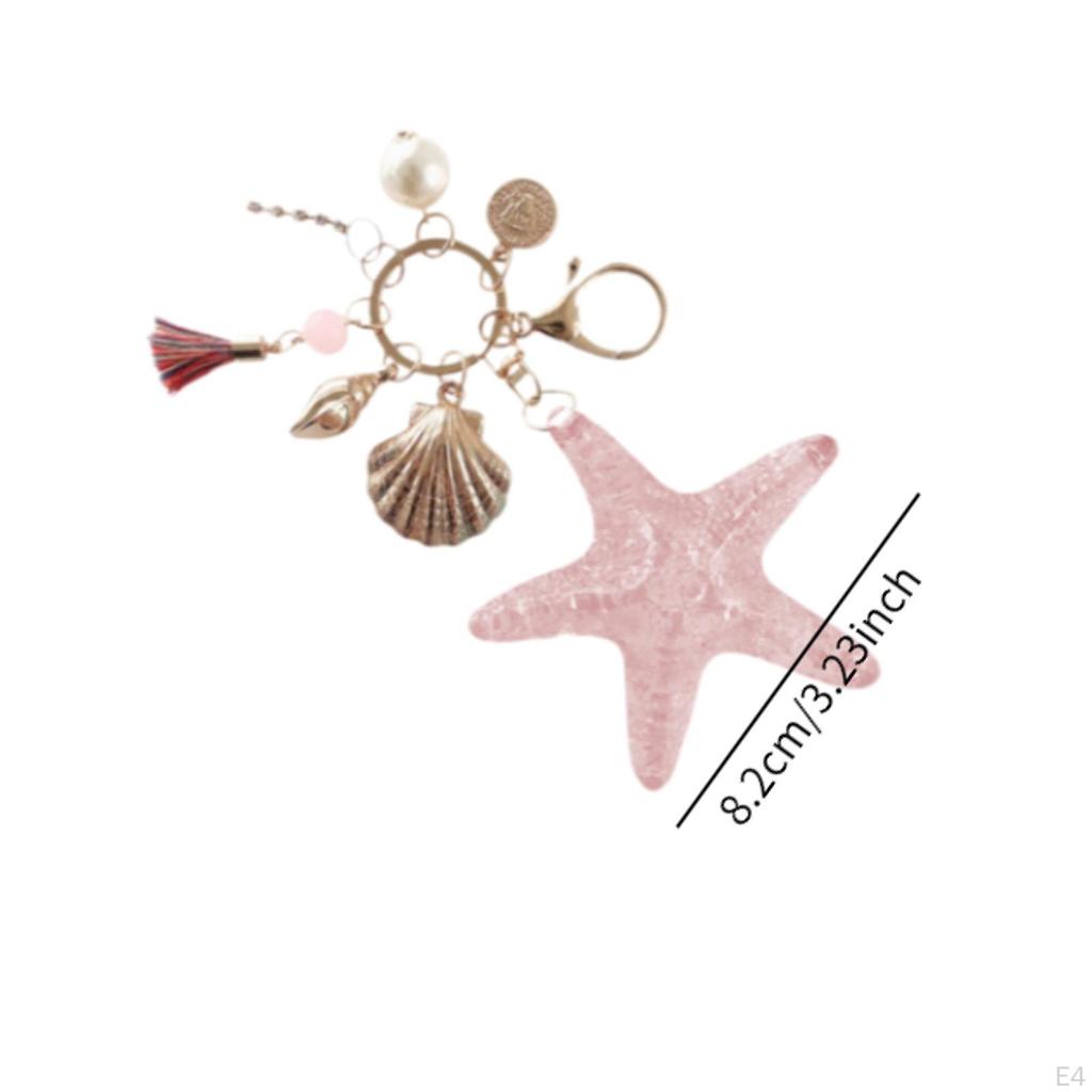 Starfish Keychain Gift To Friends Handbag Charm for Backpack Bag Decoration