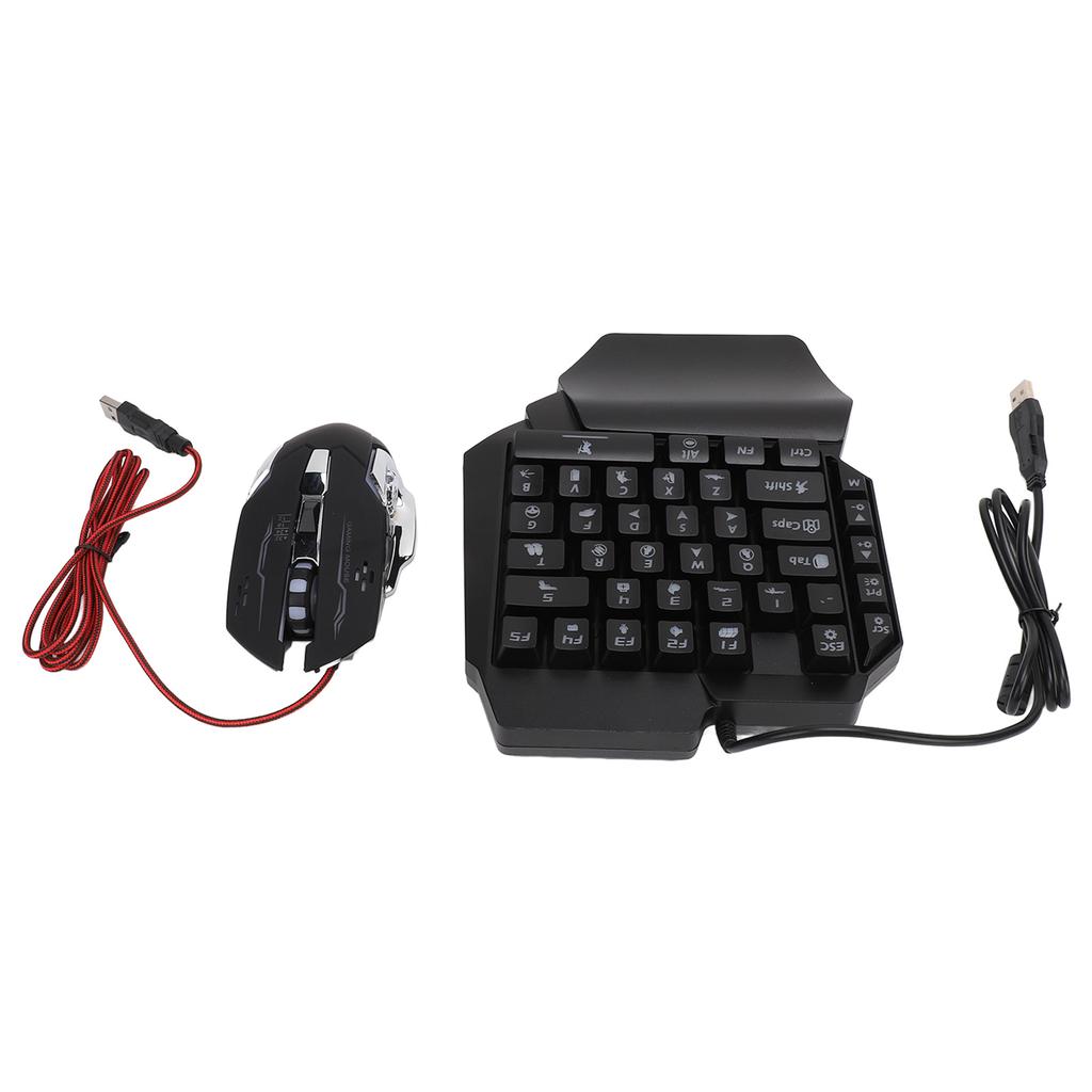 RGB Игровая клавиатура и мышь для одной руки, Комбо, Конвертер клавиатуры и мыши, Регулируемая подставка для телефона, Комбо 4 в 1 для мобильных игр