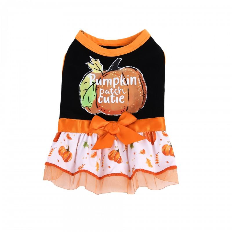 Pet Dog Dress Costume Halloween Christmas Winter Pumpkin Witch Princess Style Cotton Blend