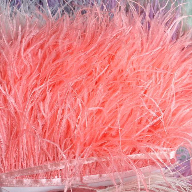 10-15Cm Ostrich Hair Cloth Strap Clothing Skirt Down Jacket Cuffs Diy Accessories Accessories Fur Collar Ostrich Feathers