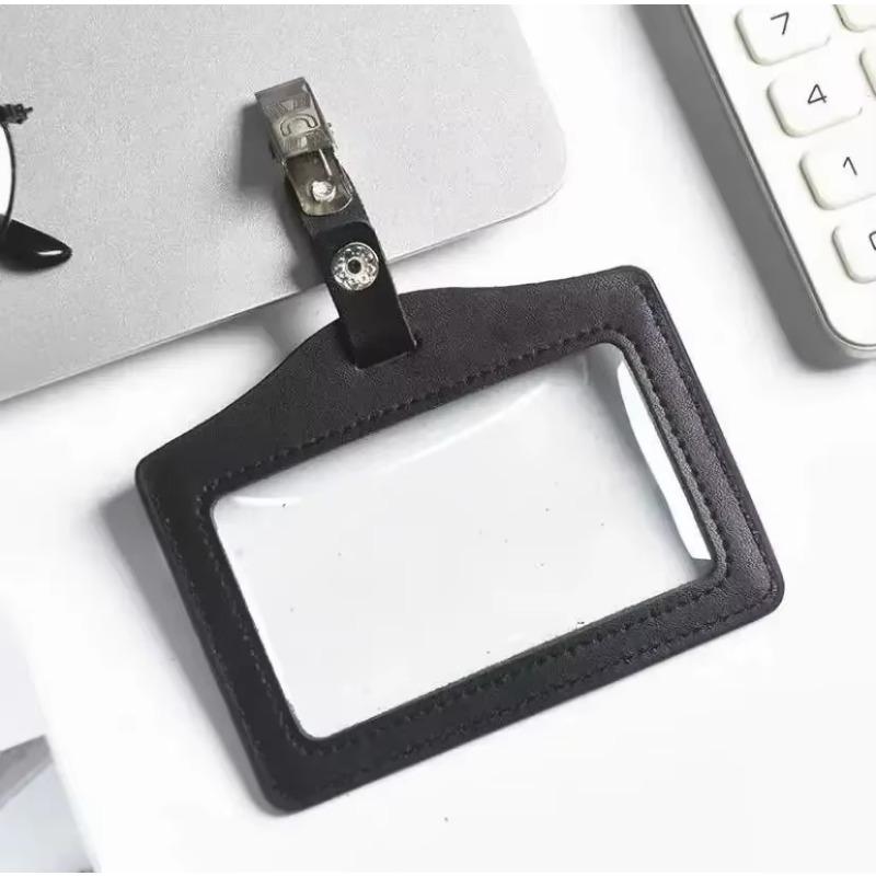 Горизонтальный вертикальный чехол для удостоверения личности из натуральной кожи для удостоверения личности медсестры, держатель для кредитной карты, держатель для бейджа, чехол для карты