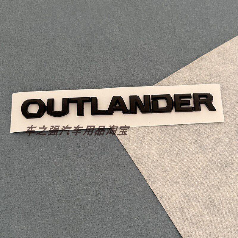 ABS Black Chrome Letters 3D Car Trunk Letters Badge For OUTLANDER Chrome Black Logo Emblem Letters Car Rear Trunk Badge