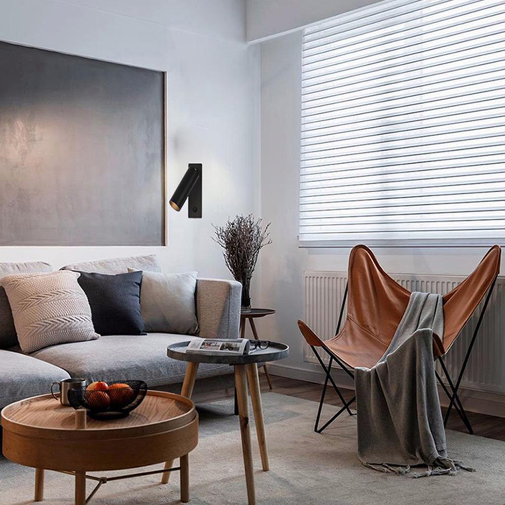 New Modern Stylish Contemporary Folding LED Wall Light with 350° Horizontal and 90° Vertical Rotation - High-Brightness 3W Mod