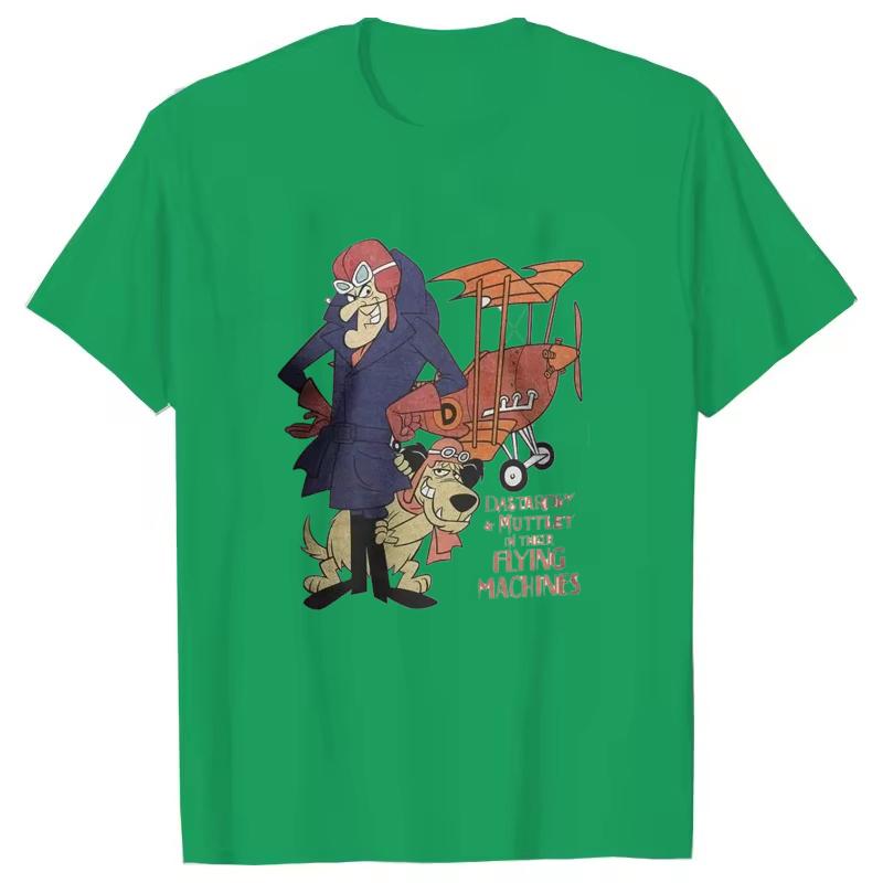 Men's Women's Dastardly Muttley Flying Machines Wacky Races Cartoon T Shirts Clothing O Neck Tee Shirt Graphic Printed T-Shirts