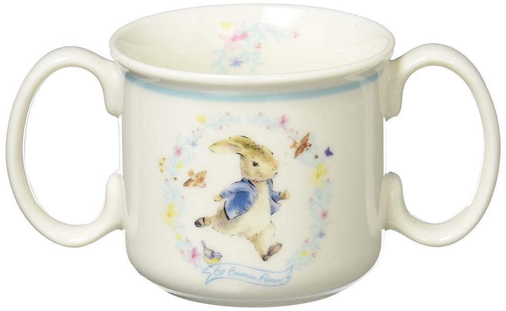 Кружка Peter Rabbit от Yamaka Shoten для детей "Венок" Двуручная PR490-343