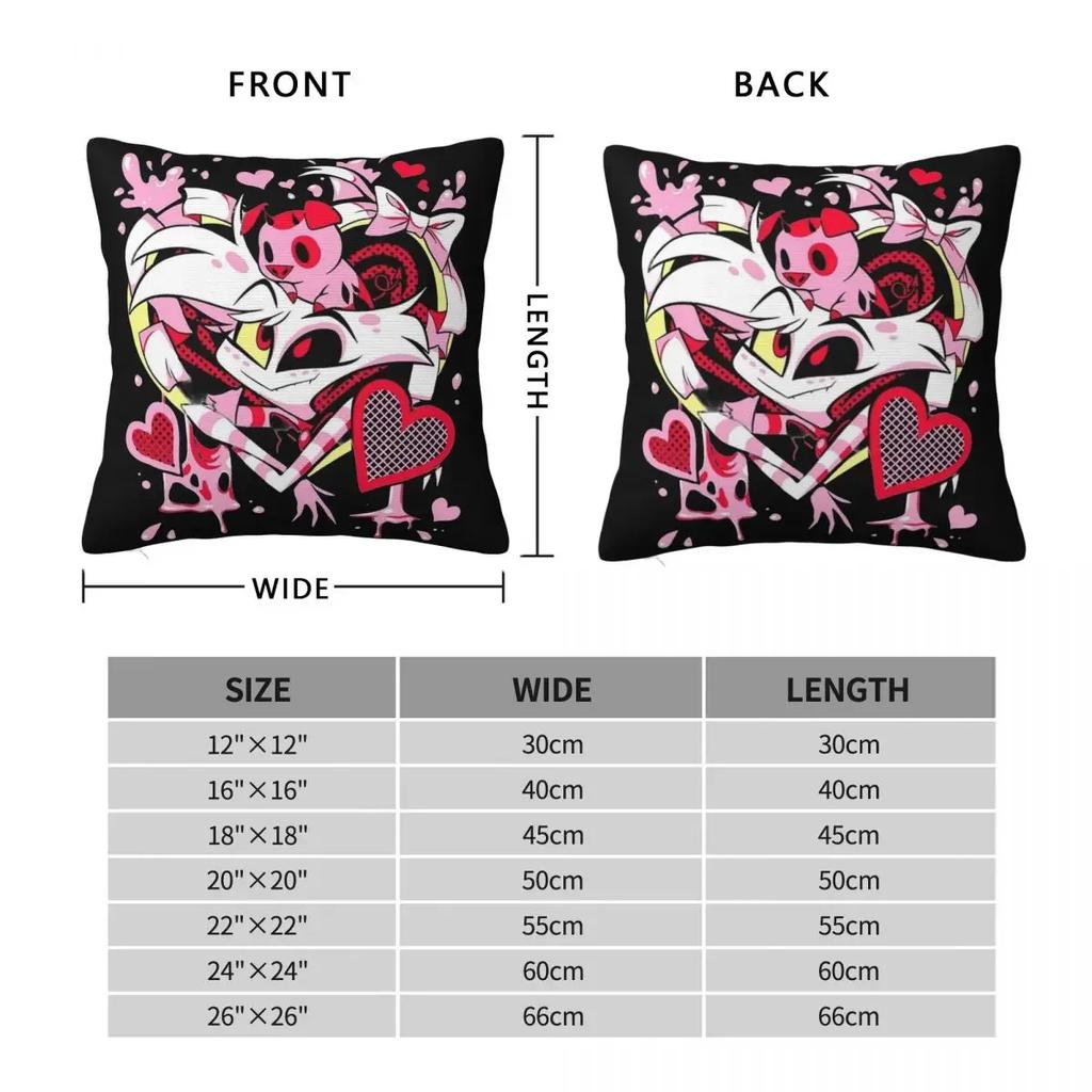 Наволочка Hazbins Hotels с принтом из полиэстера, наволочка для подушки, декоративная наволочка для подушки, квадратная, 45X45 см