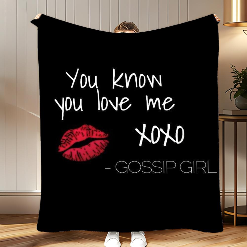 tv series Gossip Girl Throw Soft Coral Fleece Blanket 310gsm Fluffy Warm Throw for Sofa Bed Couch Bedroom Decor