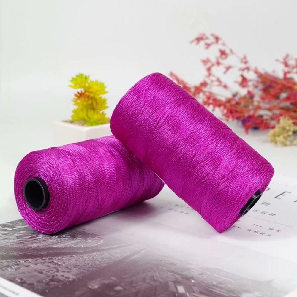 Новая летняя легкая пряжа из вискозы для вязания крючком, шелковая нить, плетеная вручную, шапка для вязания крючком, ледяная веревка