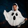 Black Eye Halloween Cloak Cape White Ghost Cosplay Costume Creative Design Pumpkin Cloak  Women