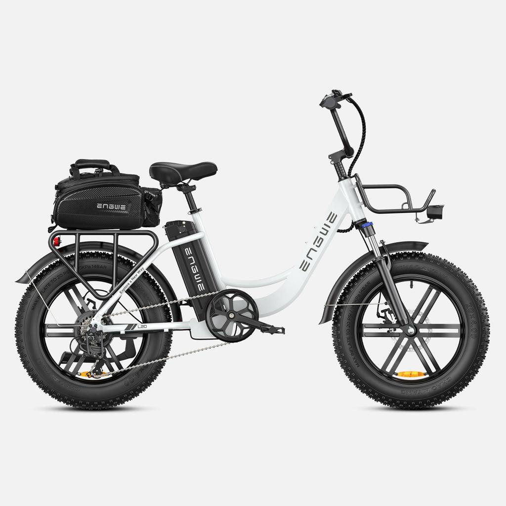 Электровелосипед ENGWE L20 2, мощный двигатель 250 Вт, литиевая батарея 48 В, 13 А·ч, женский электровелосипед, 20-дюймовые толстые шины, городской электровелосипед