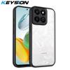 KEYSION Transparent Phone Case for HONOR X7c X6c X8b X8c Silicone+PC Clear Shockproof Phone Cover for Huawei Honor 200 Smart 5G