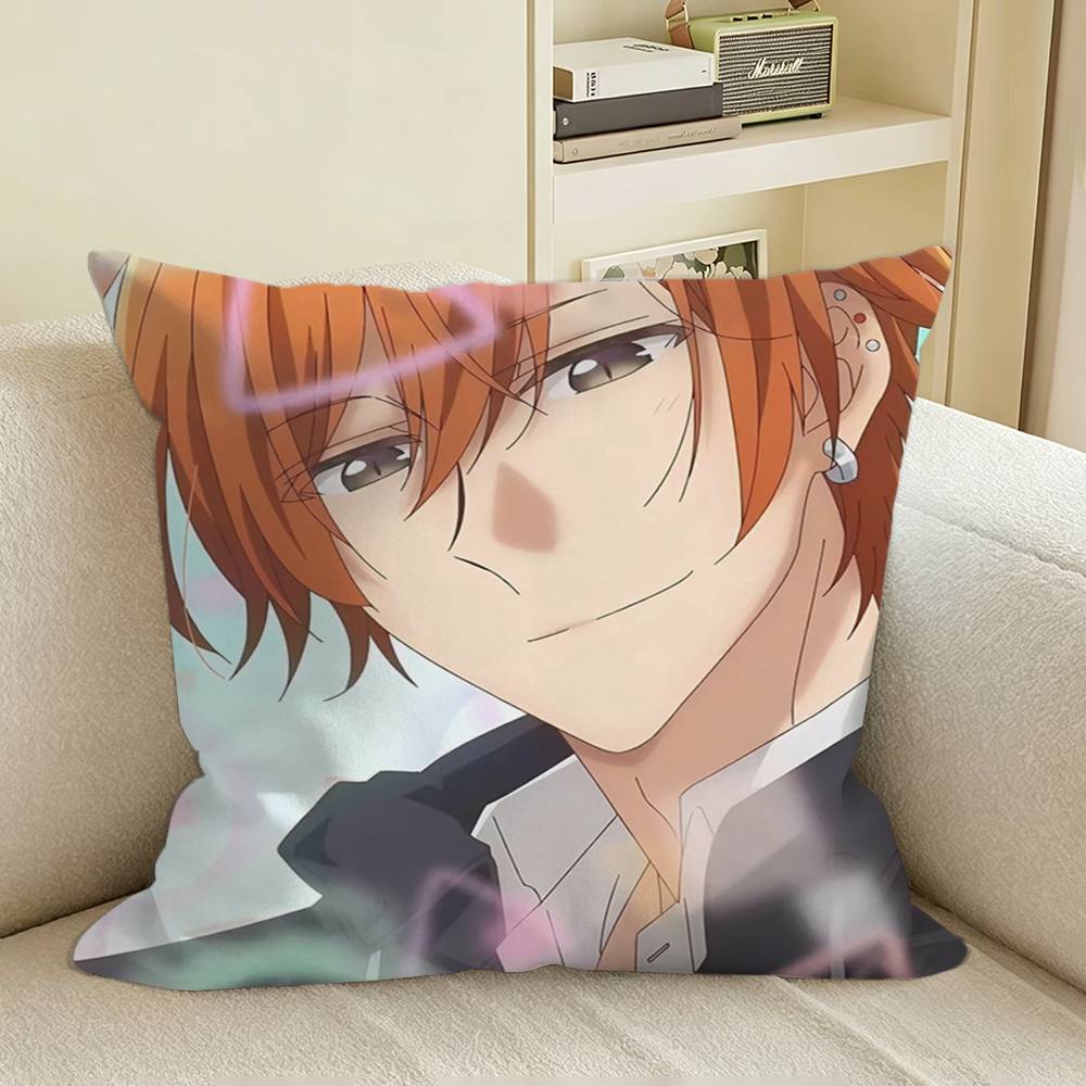 SSasaki And MMiyano BLAnime Square Sofa Pillow Cover Solid Color Living Room Home Decor Cushion Case