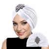 New Women's Luxury Diamond Turban Cap Muslim Indian Hat Bandana Elastic Beanies Chemo Cap African Hat Headwear