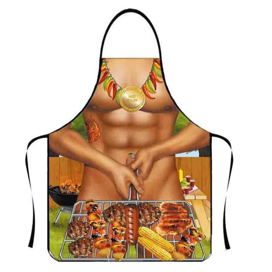 Funny Sleeveless Apron for Men Creative Cooking Apron with Adjustable Waist Ties White Elephant Gifts Holiday Aprons