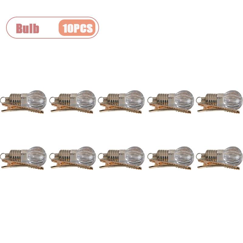 Светодиодная лампочка заколка для волос для женщин забавная светящаяся заколка мигающий зажим для челки необычный аксессуар для волос для вечеринок и мероприятий